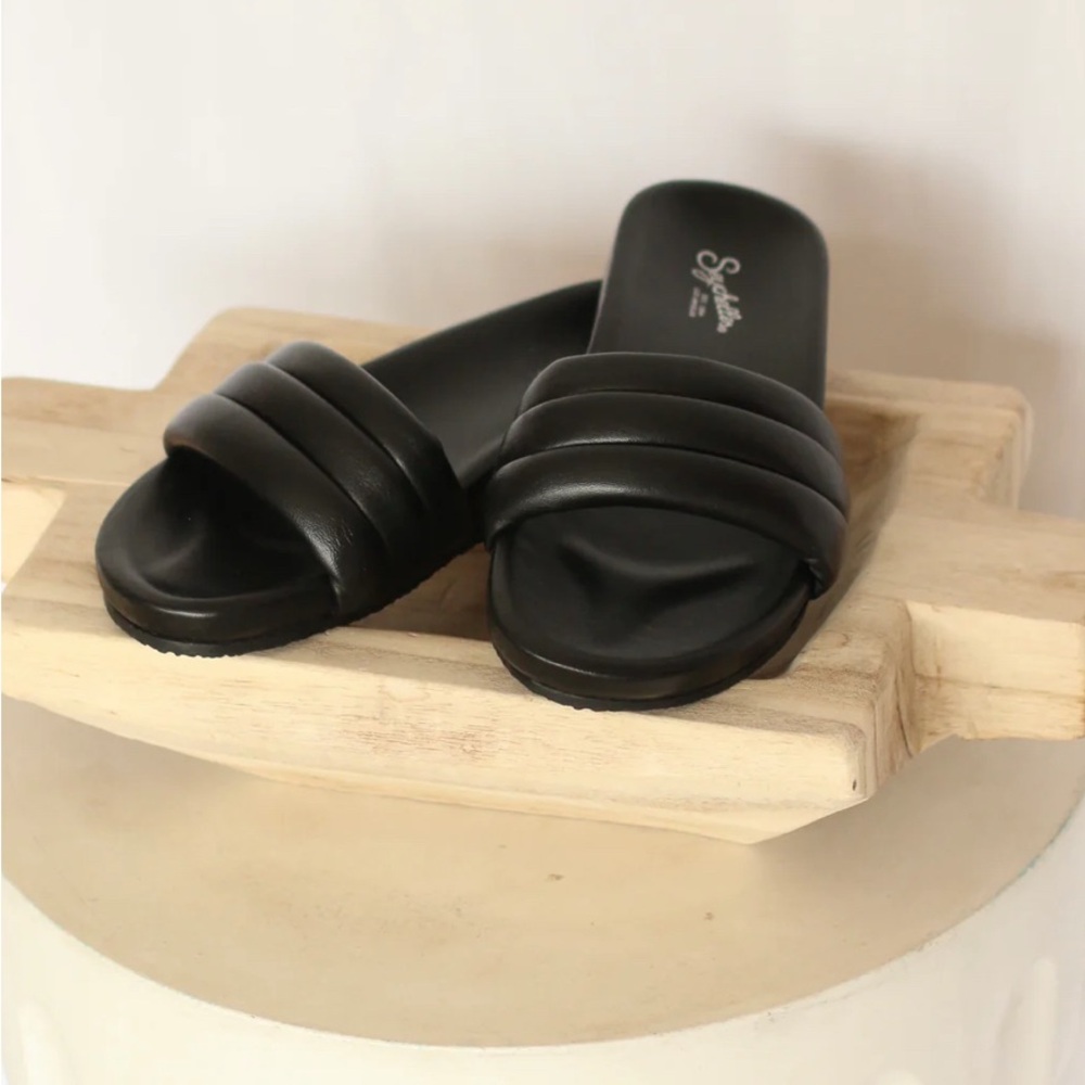 Black Slide Sandals